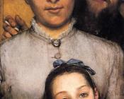 劳伦斯阿尔玛塔德玛 - Portrait of Aime-Jules Dalou, His Wife and Daughter